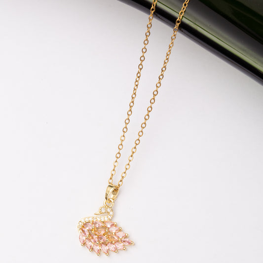 Collier SWAN en acier - Couleur Dorée - En Promotion