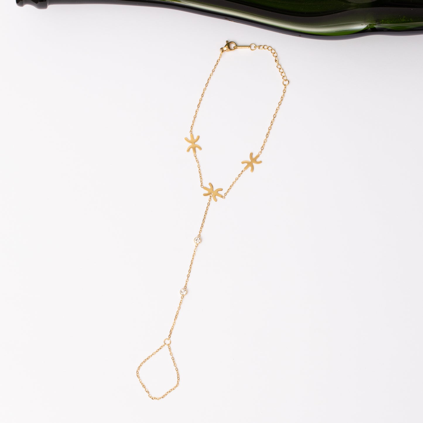 Chaine de mains Link & Glow en acier inoxydable