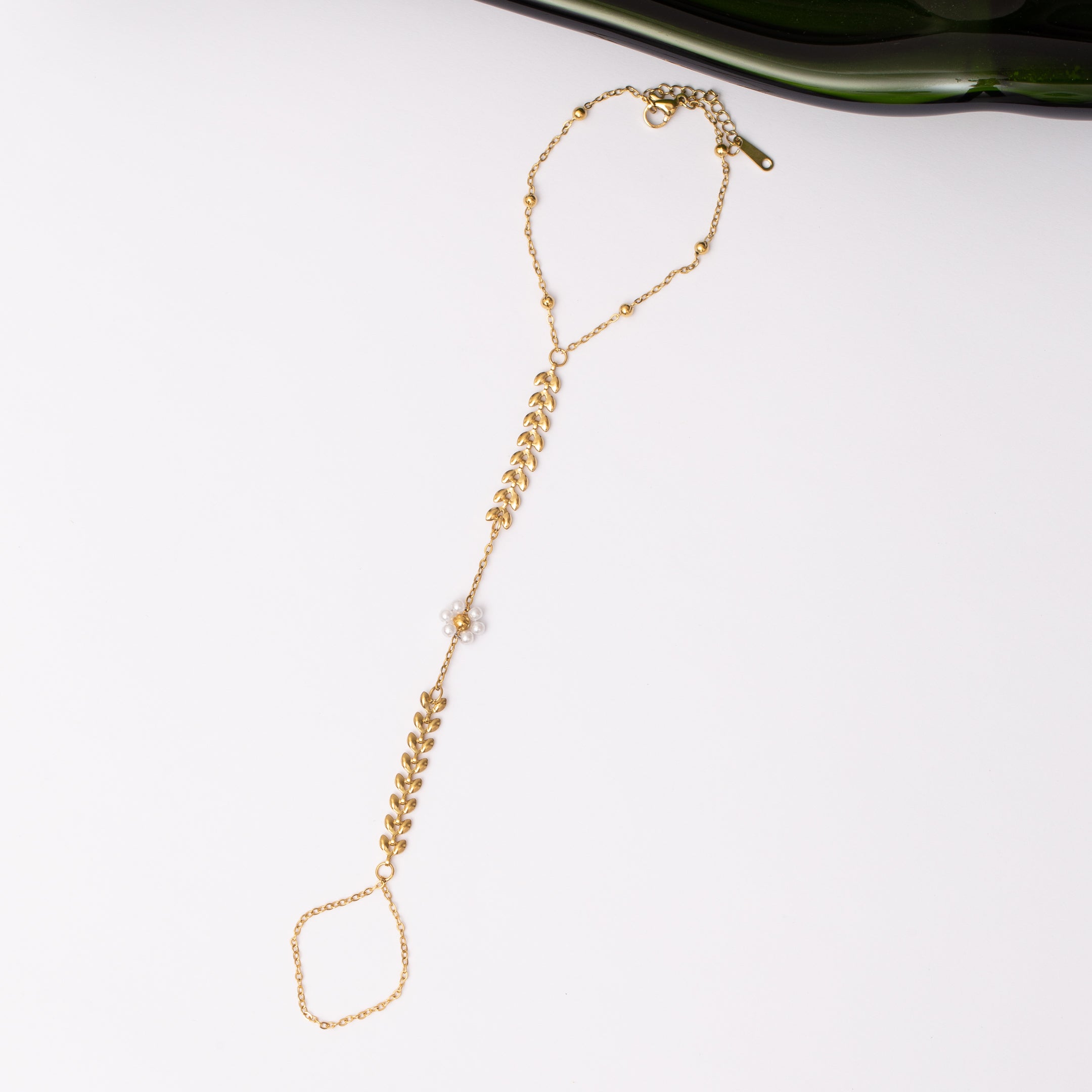 Chaine de mains Link & Glow en acier inoxydable