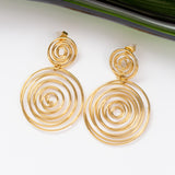 Boucles d'oreilles Pureté dorée en acier inoxydable garanties
