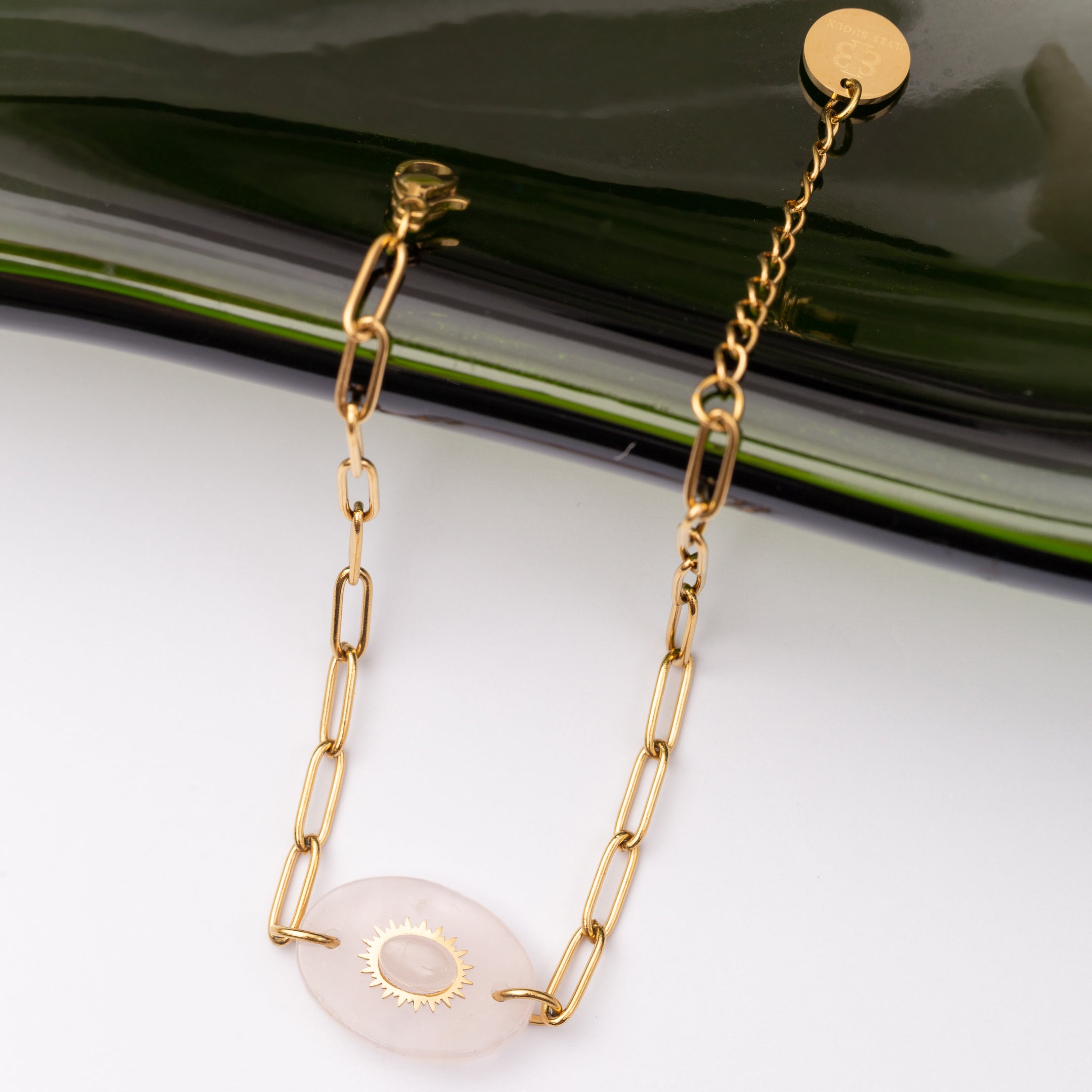 Gourmette Inoxy en acier inoxydable garantie Quartz Rose