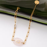 Gourmette Inoxy en acier inoxydable garantie Quartz Rose