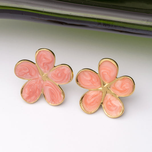 Boucles d'oreilles Flower en acier inoxydable garanties