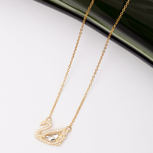 Collier SWAN en acier inoxydable garanti en promotion - Couleur dorée