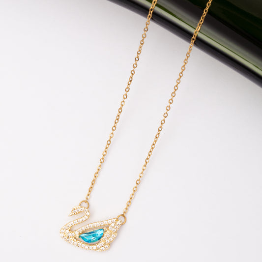 Collier SWAN en acier inoxydable garanti en promotion - Couleur dorée