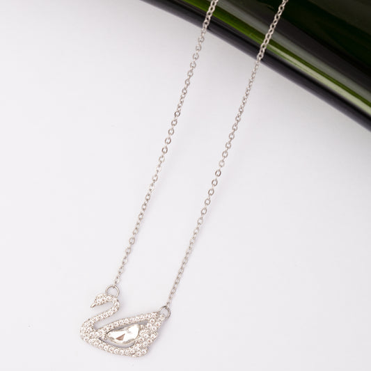 Collier SWAN en acier inoxydable garanti en promotion - Couleur argentée
