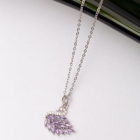 Collier SWAN en acier - Couleur Argentée - En Promotion