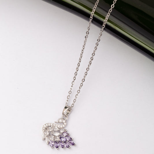 Collier SWAN en acier - Couleur Argentée - En Promotion