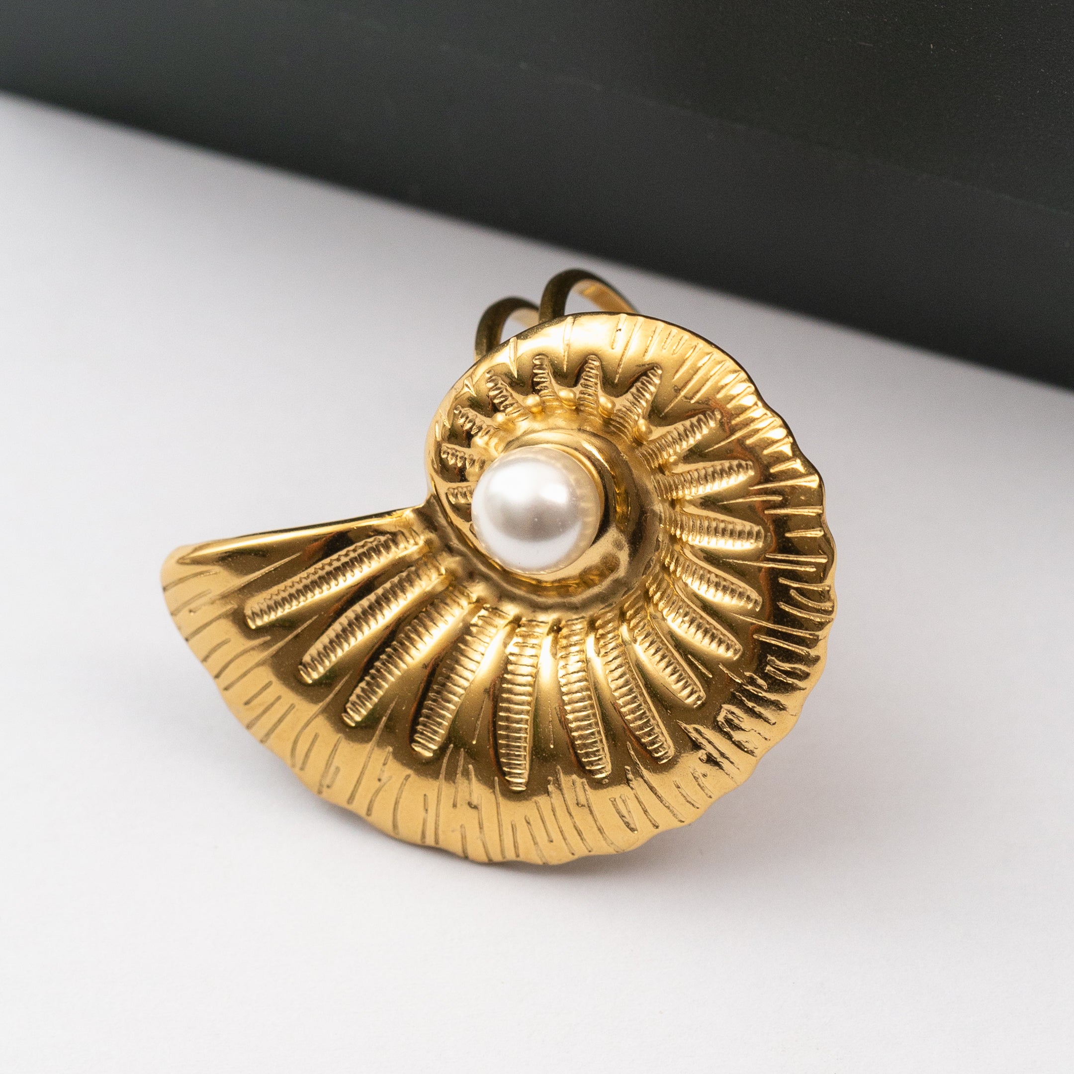 Bague en acier tendance - Taille standard