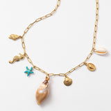 Collier estival en acier avec plusieurs pendentifs