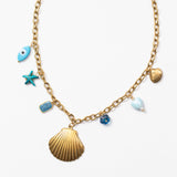 Collier estival en acier avec plusieurs pendentifs