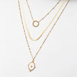 Collier en acier à trois rangs de chaînes