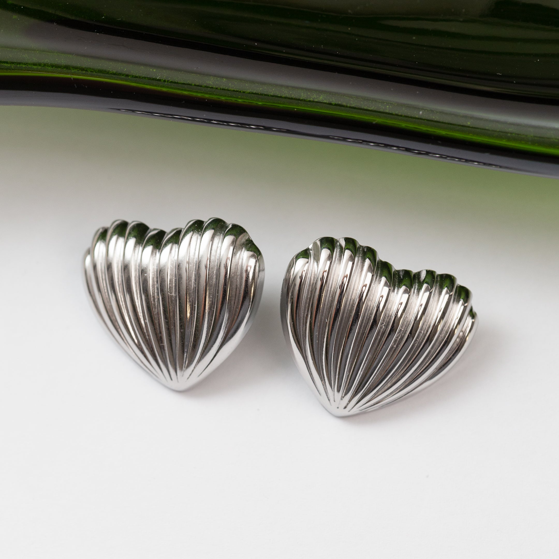 Boucles d'oreilles en acier tendance - Cœur