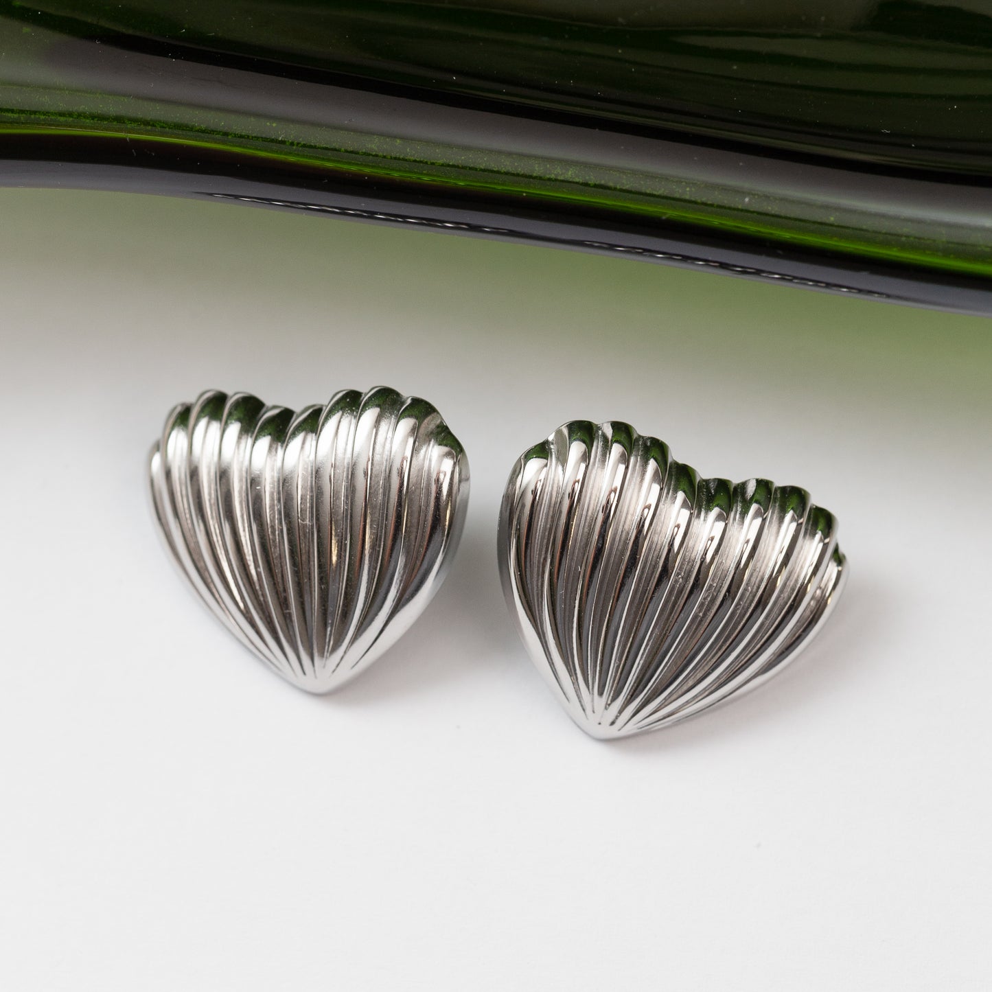 Boucles d'oreilles en acier tendance - Cœur
