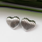 Boucles d'oreilles en acier tendance - Cœur