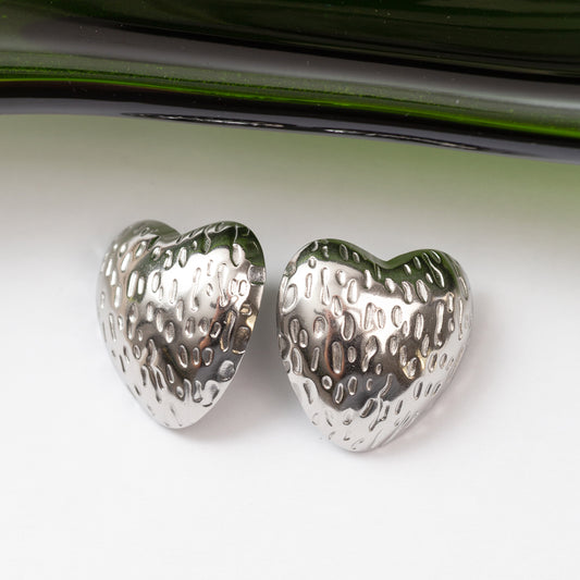 Boucles d'oreilles en acier tendance - Cœur