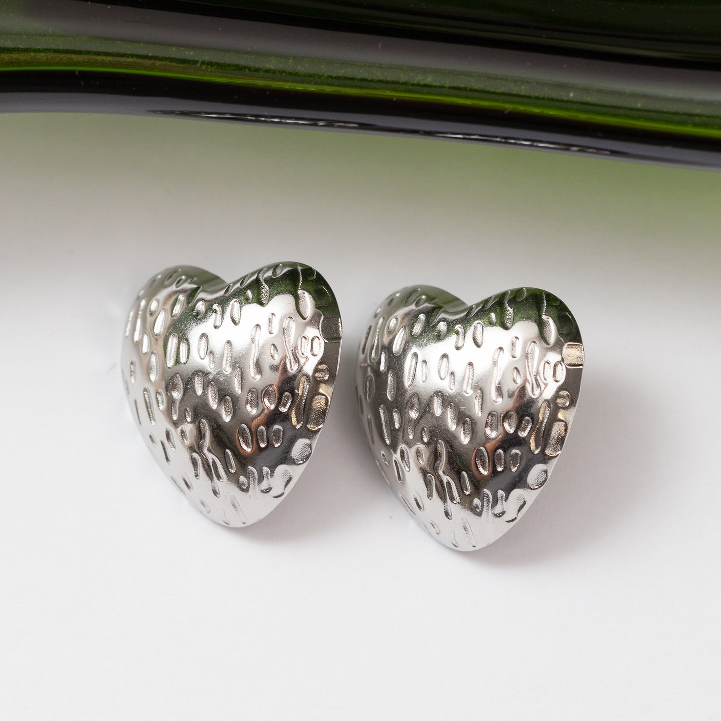Boucles d'oreilles en acier tendance - Cœur