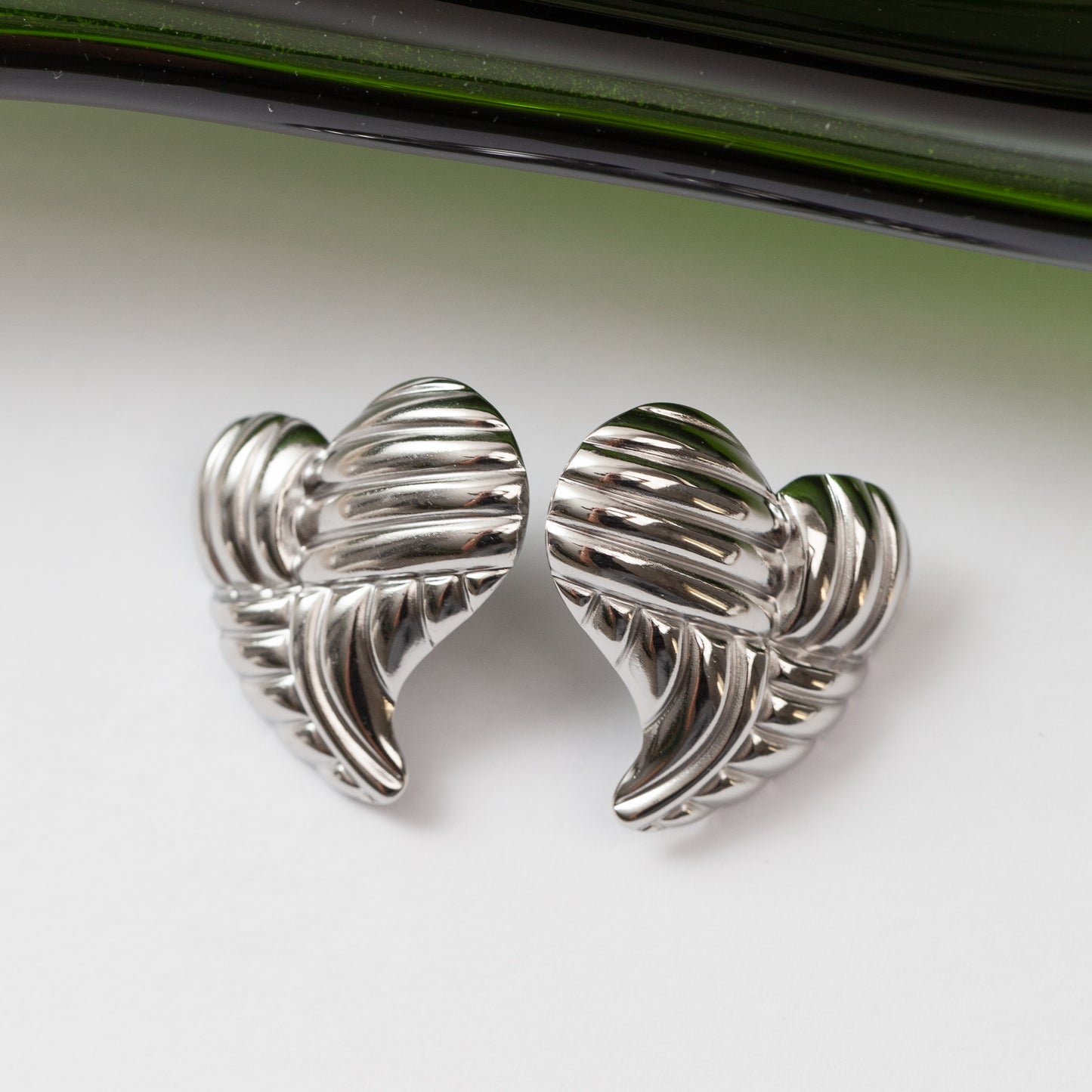 Boucles d'oreilles en acier tendance - Cœur