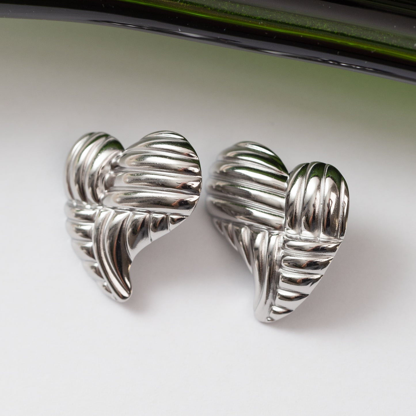 Boucles d'oreilles en acier tendance - Cœur