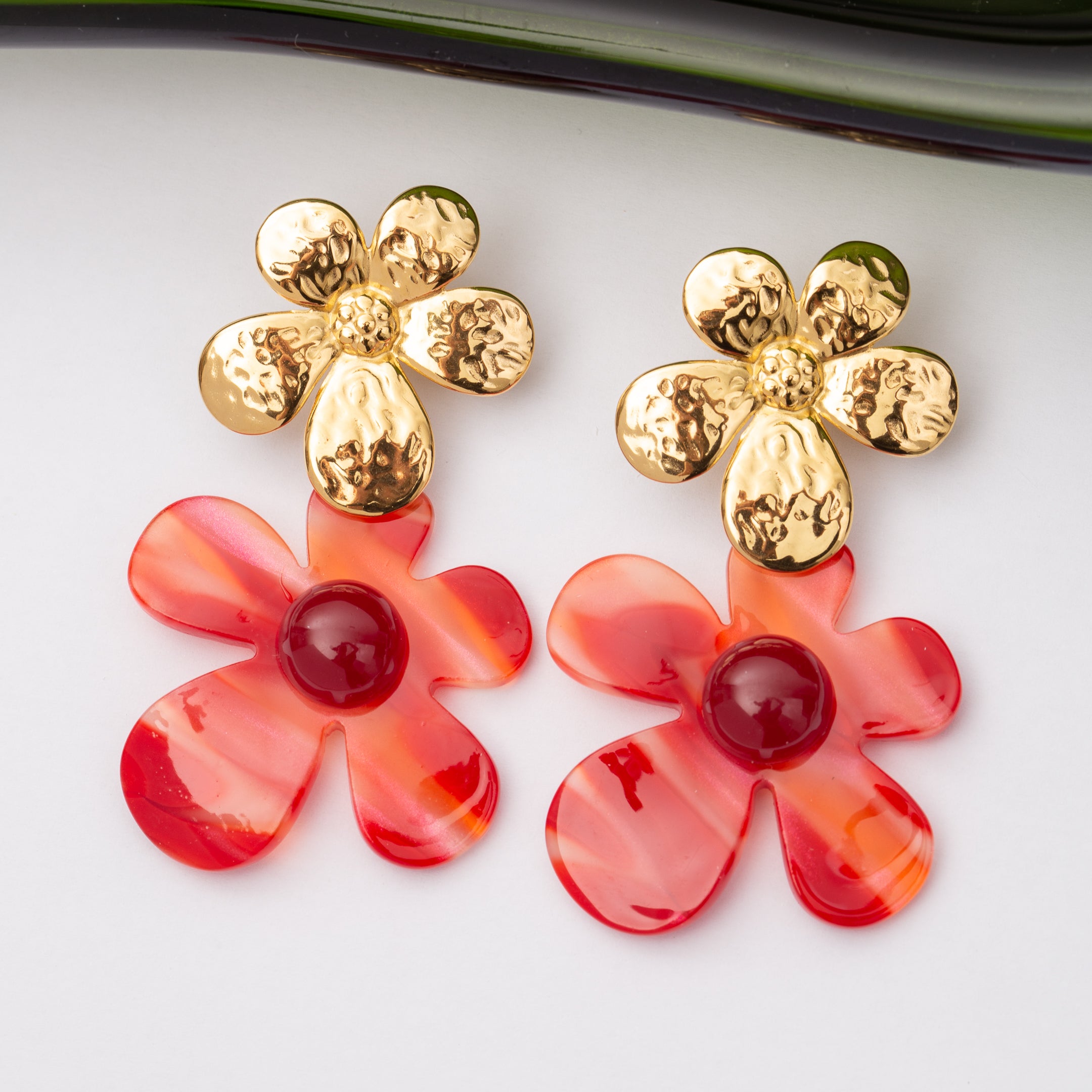 Boucles d'oreilles Flora en acier inoxydable garanties