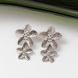 Boucles d'oreilles en acier tendance  - Fleur